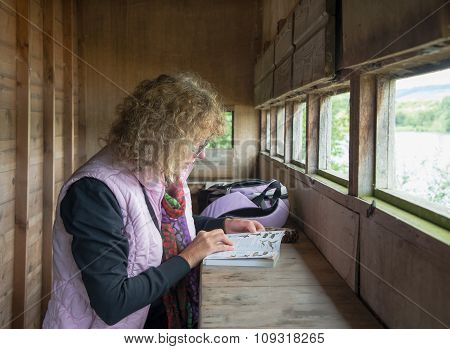 Female Bird Watcher