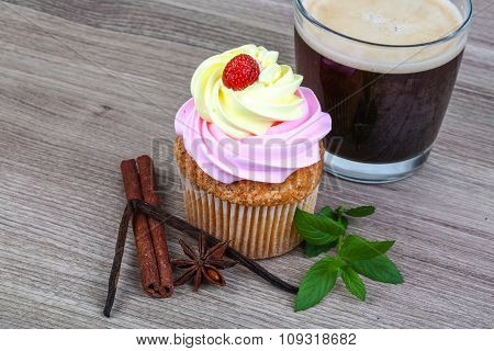 Cupcake With Coffee