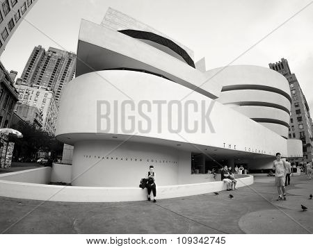 NEW YORK,USA - AUGUST 20,2015 :  The Solomom R. Guggenheim Museum in New York City