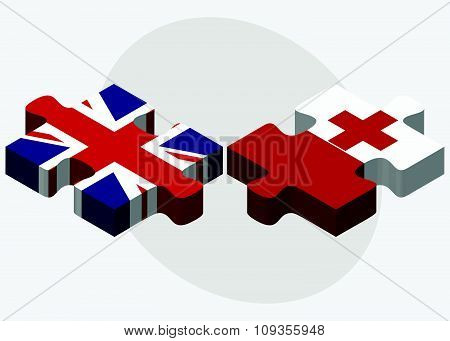 United Kingdom And Tonga Flags