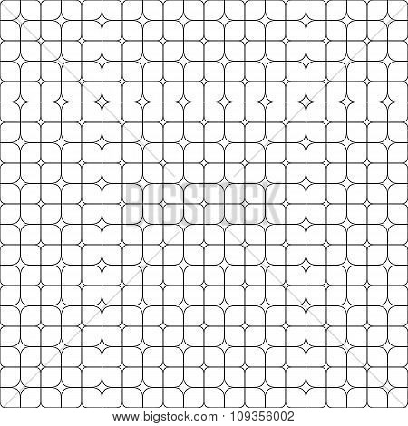 Seamless monochrome star shape grid pattern