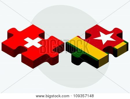 Switzerland And Togo Flags
