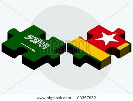 Saudi Arabia And Togo Flags