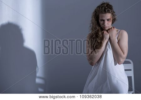 Young Assaulted Woman