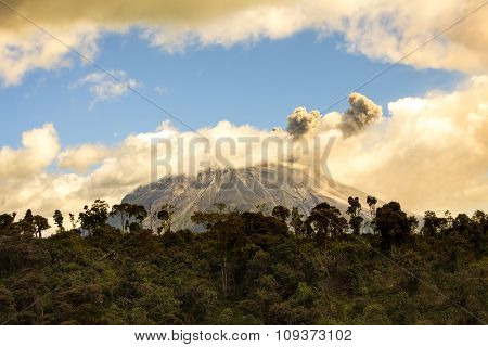 Tungurahua Volcano Spewing Restive Plumes Of Ash
