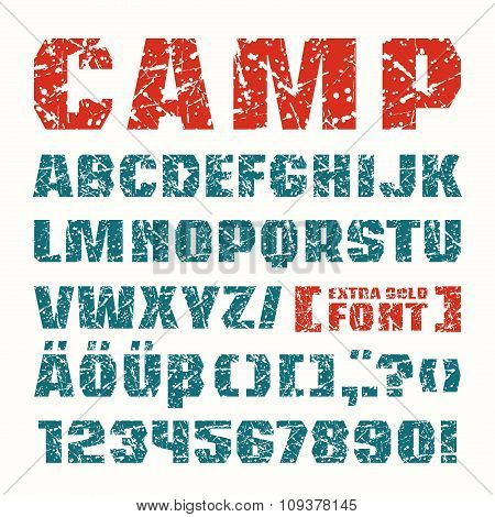 Sanserif Font In Military Style