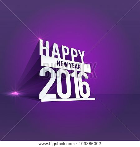 Vector Happy New Year 3d text message