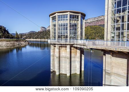 Sau Reservoir Detail In Barcelona Spain