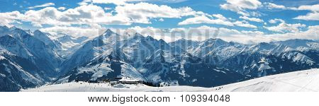 Panorama Of The European Alps Austria