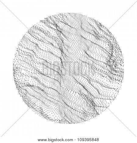 Grid Background. 3d Abstract Vector Illustration. 
