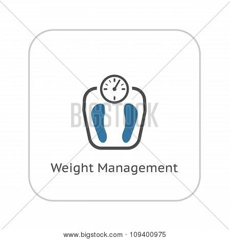 Weight Management Icon. Flat Design.