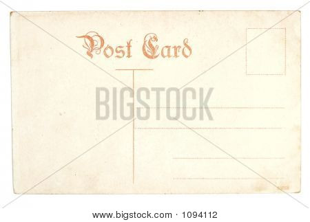 Old Antique Empty Postcard