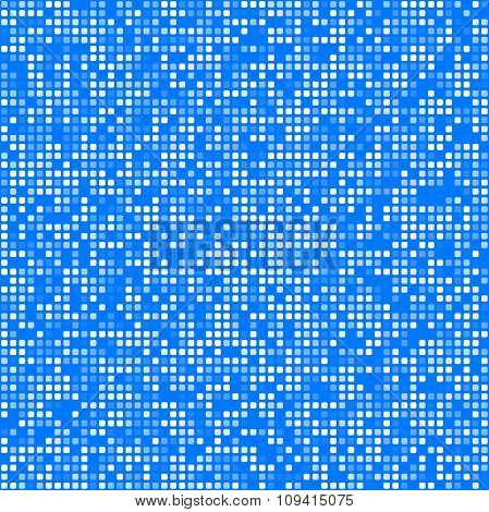 Blue square pixel mosaic background