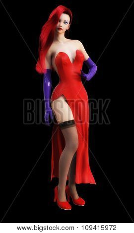 Digital 3D Illustration Of A Glamorous Female