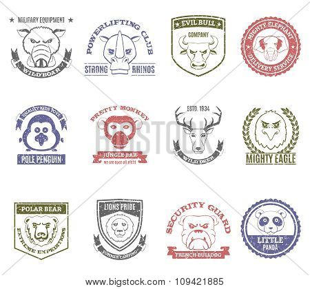 Wild Animal Stamps Set