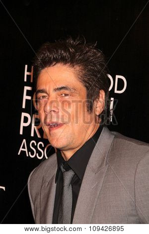 LOS ANGELES - AUG 13:  Benicio Del Toro at the HFPA Hosts Annual Grants Banquet - Arrivals at the Beverly Wilshire Hotel on August 13, 2015 in Beverly Hills, CA