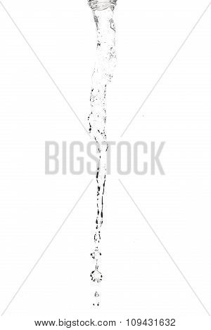 Abstract Splashes And Drops Of Water On A White Background.