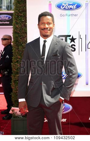 LOS ANGELES - JUN 29:  Nate Parker at the 2014 BET Awards - Arrivals at the Nokia Theater at LA Live on June 29, 2014 in Los Angeles, CA