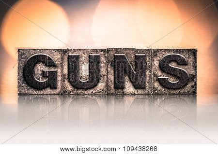 Guns Concept Vintage Letterpress Type