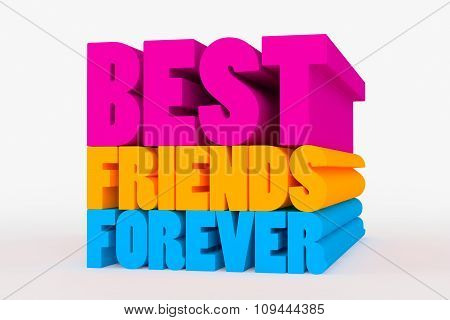 Big 3D Bold Text - Bff