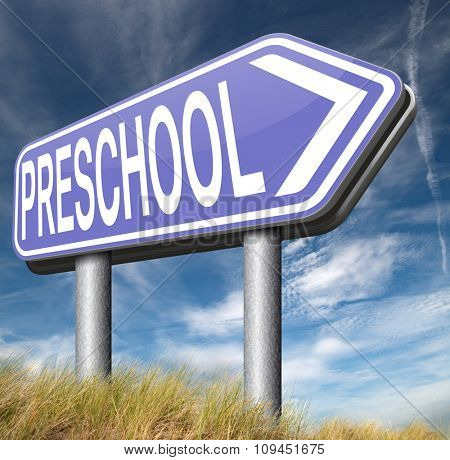 preschool education kindergarten nursery school or playgroup 