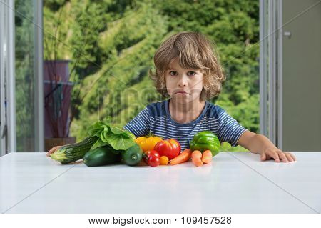 Little Boy Vegetable Meal
