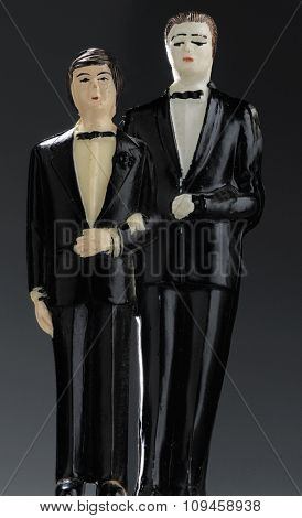 two guys in wedding suits
