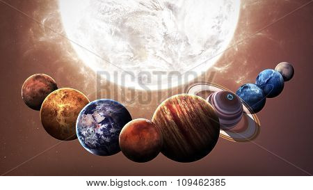 Hight quality isolated solar system planets. Elements of this image furnished by NASA
