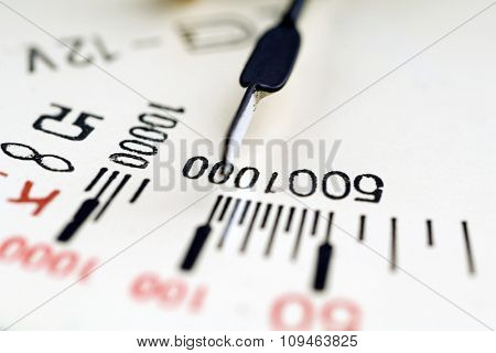 a gauger scale - closeup