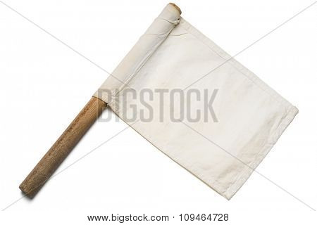 a white signaling flag on white