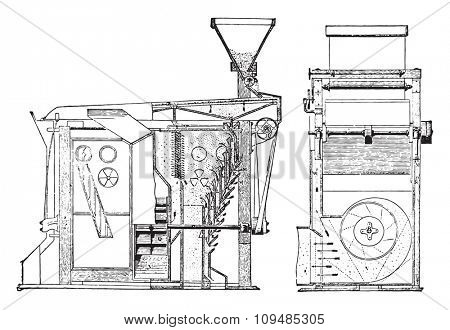 And ripping through a purifier scrubber, vintage engraved illustration. Industrial encyclopedia E.-O. Lami - 1875.