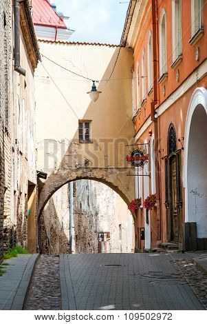 Passage In Downtown In Vilnius, Capital Of Lithuania
