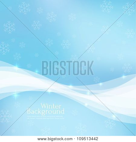 Gentle winter abstract background