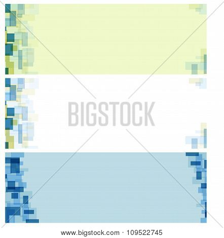 banners, blanks for text.