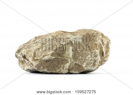 Rock (stone) isolated on white