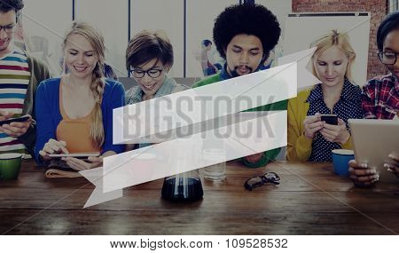 Banner Band Blank Tape Symbol Placard Lebel Sticker Concept