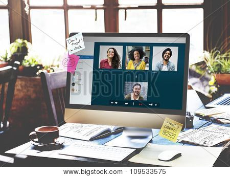 Video Call Facetime Chatting Communication Concept