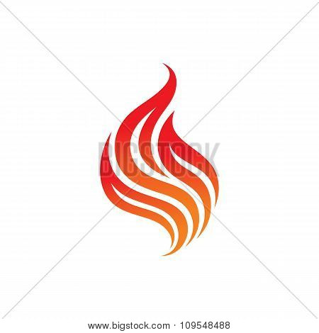 Fire - vector logo concept illustration. Flame logo sign. Dangerous sign.