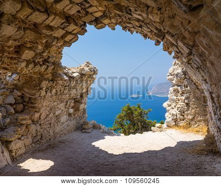 Monolithos Castle Ruins