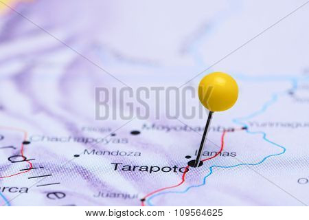 Tarapoto pinned on a map of America
