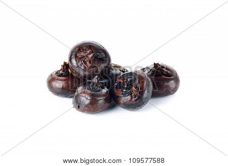 Whole Chinese Water-chestnut Or Water-nut On White Background