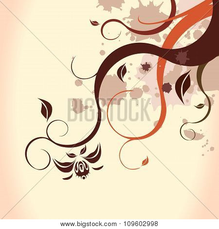 Brown Floral Background