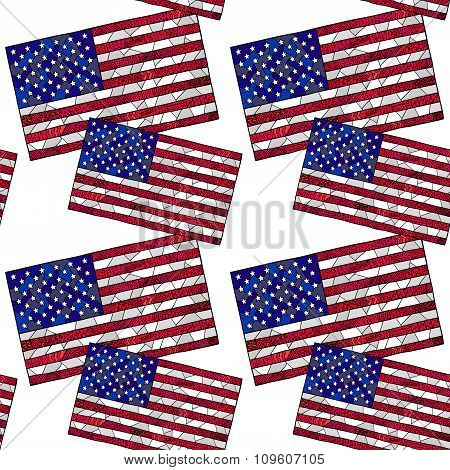 United States Flag Zentangle Pattern 1