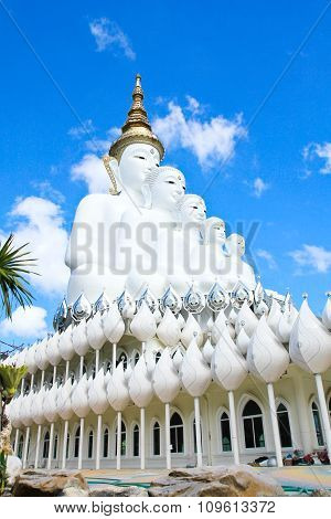 White Buddha Statue At Phasornkaew Temple, Khao Kho Phetchabun, Thailand.