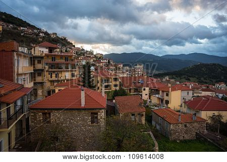 Cityview At Mountain Village Of Karpenisi, Evitania, Greece