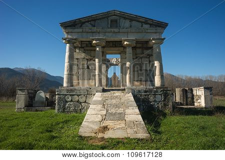 Temple Of Poseidon At Ancient Mantineia, Arcadia, Peloponnese, Greece