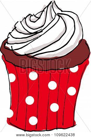 Hand Draw Cupcake