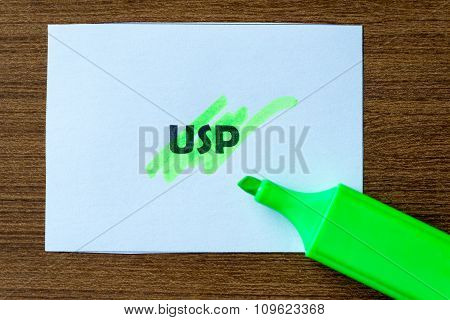 Usp Word Hightlighted