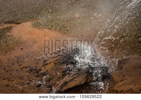 Thermal Springs On The Beach In Kato Illia, Evia, Greece