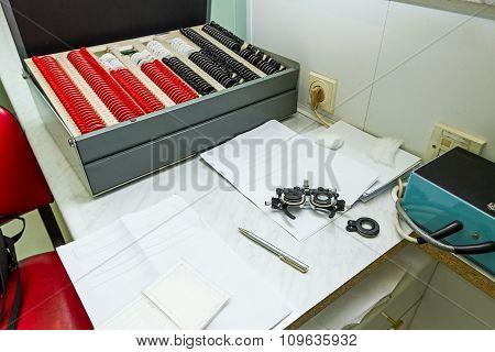 Spectacles Used For Eyesight Tests.